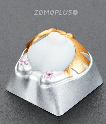ZOMO Plus Kitty Butt Keycap (Silver + White) - أكسسوار لوحة مفاتيح